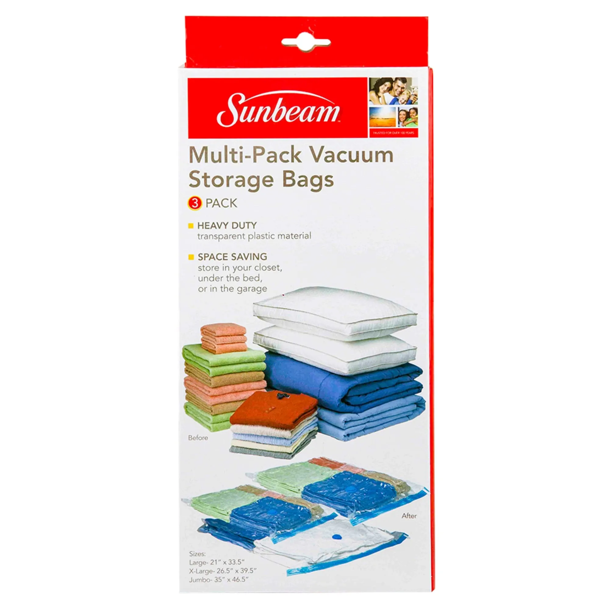 Plastic Vacuum Storage Bag, (Pack of 3)