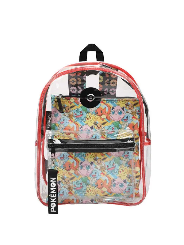 Pokémon Clear Vinyl Backpack & All Over Print Utility Case