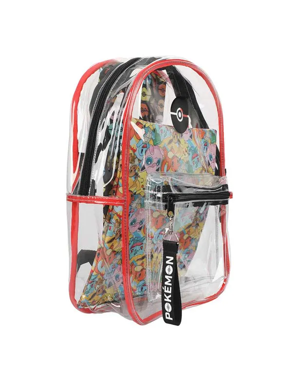 Pokémon Clear Vinyl Backpack & All Over Print Utility Case