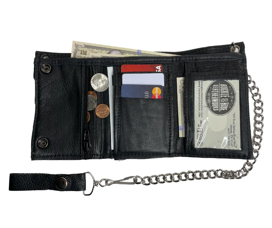 "The Independent" Trifold Chain Wallet