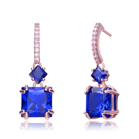 Renée Modernist Blue Shape Drop Limited Edition Earrings