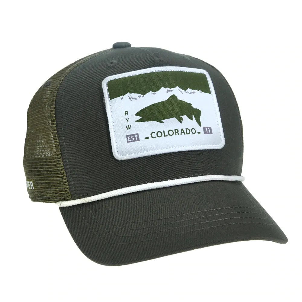 Rep Your Water Colorado License Plate Hat - Fly Fishing