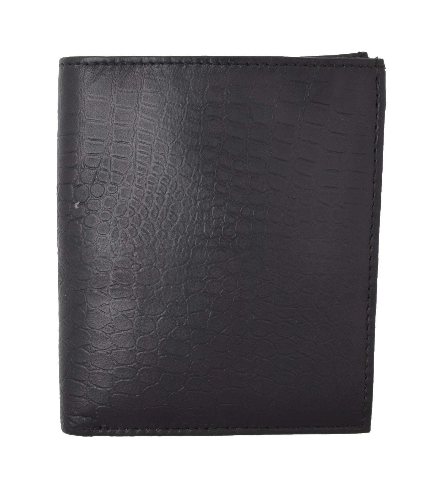 RFID Blocking Bifold Hipster Credit Card Wallet Premium Lambskin Crocodile Pattern Leather RFIDP2502CR (C)