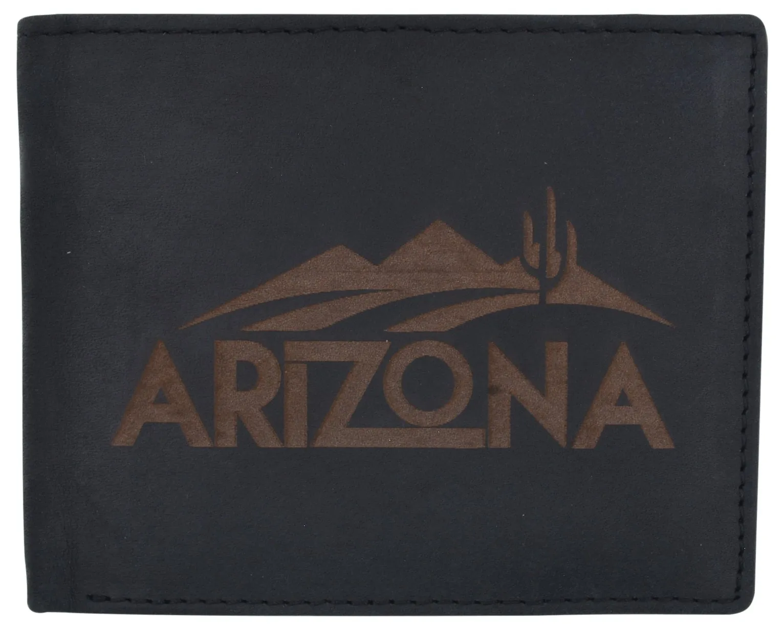 RFID Blocking Mens Genuine Leather Arizona Logo Credit Card ID Bifold Wallet 53HTC ARIZONA