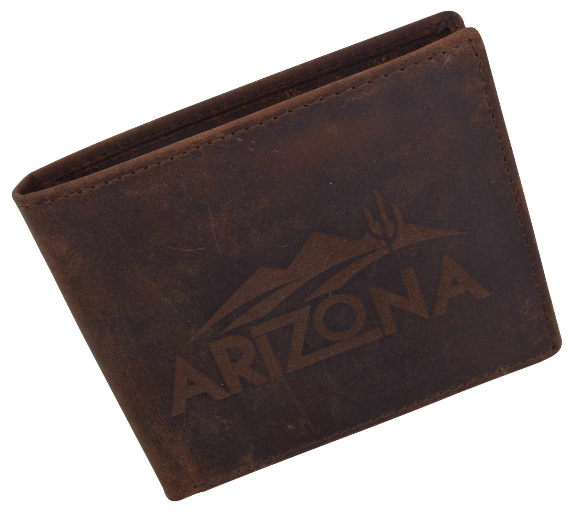 RFID Blocking Mens Genuine Leather Arizona Logo Credit Card ID Bifold Wallet 53HTC ARIZONA