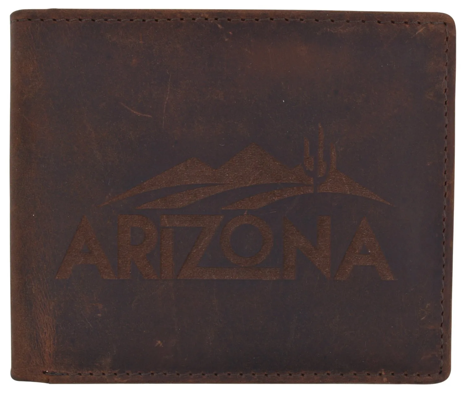 RFID Blocking Mens Genuine Leather Arizona Logo Credit Card ID Bifold Wallet 53HTC ARIZONA