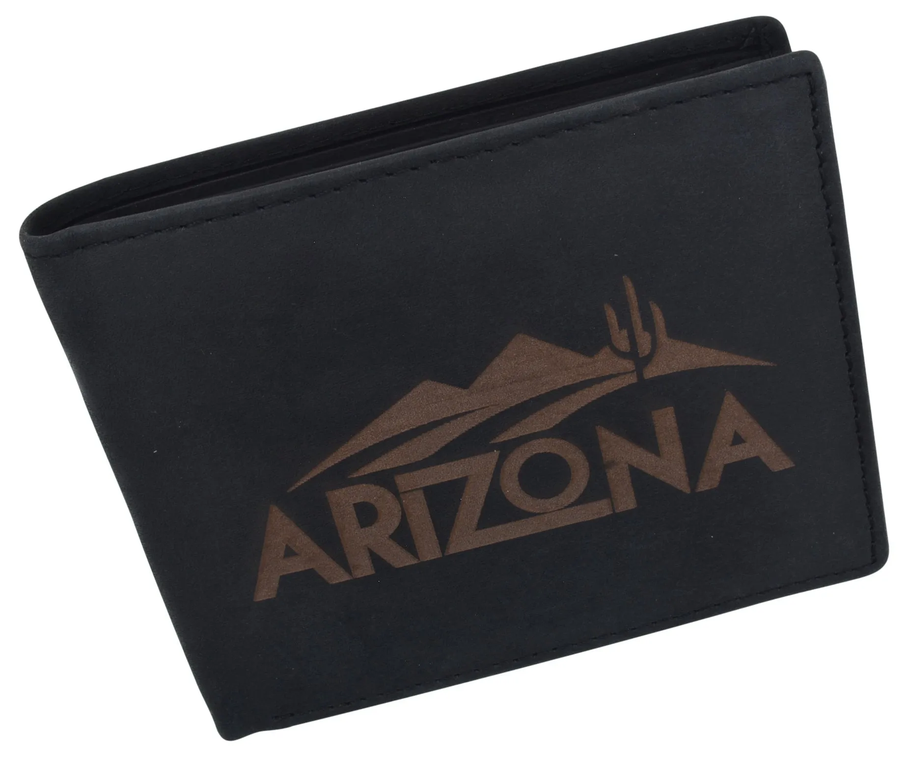 RFID Blocking Mens Genuine Leather Arizona Logo Credit Card ID Bifold Wallet 53HTC ARIZONA