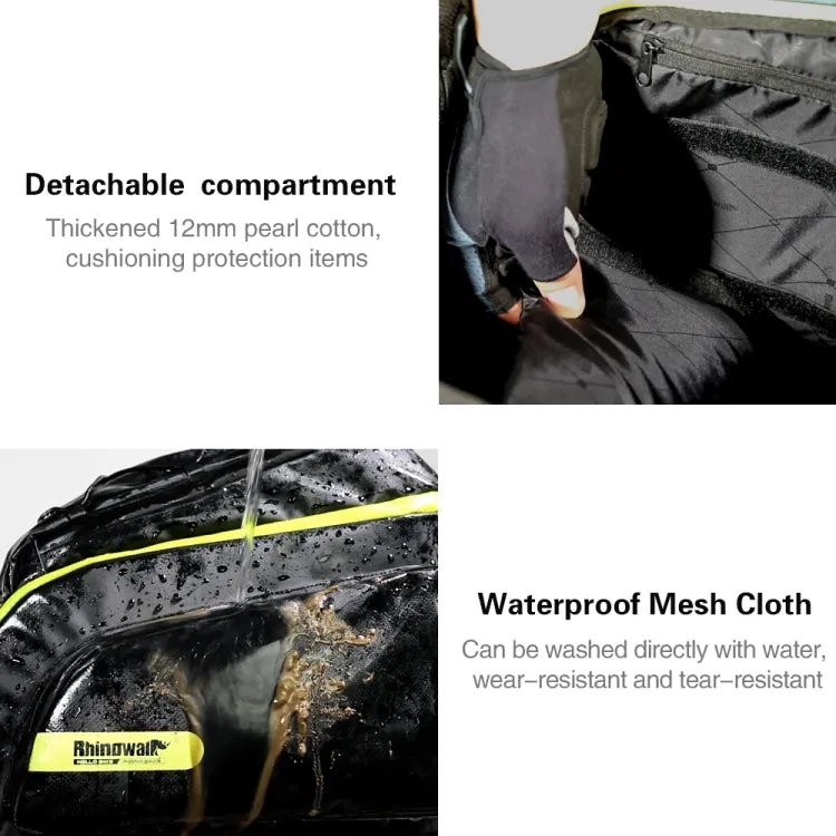 Rhinowalk Bike Rear Carrying Bag Mountain Bike Medium and Long-distance Riding Waterproof Bike Bag(Full Black)