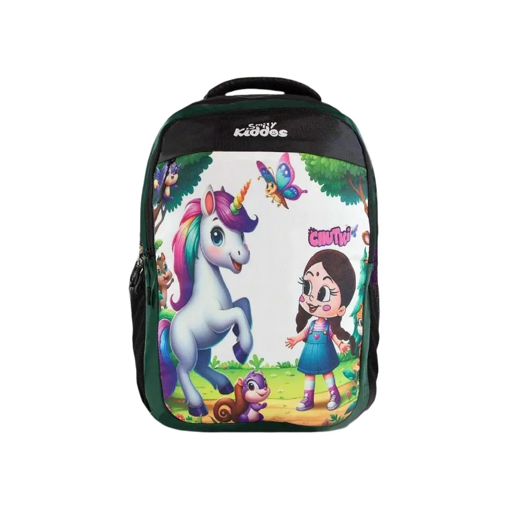 Smily Kiddos - Licensed Chhota Bheem Chutki Junior Backpack 1 - Green