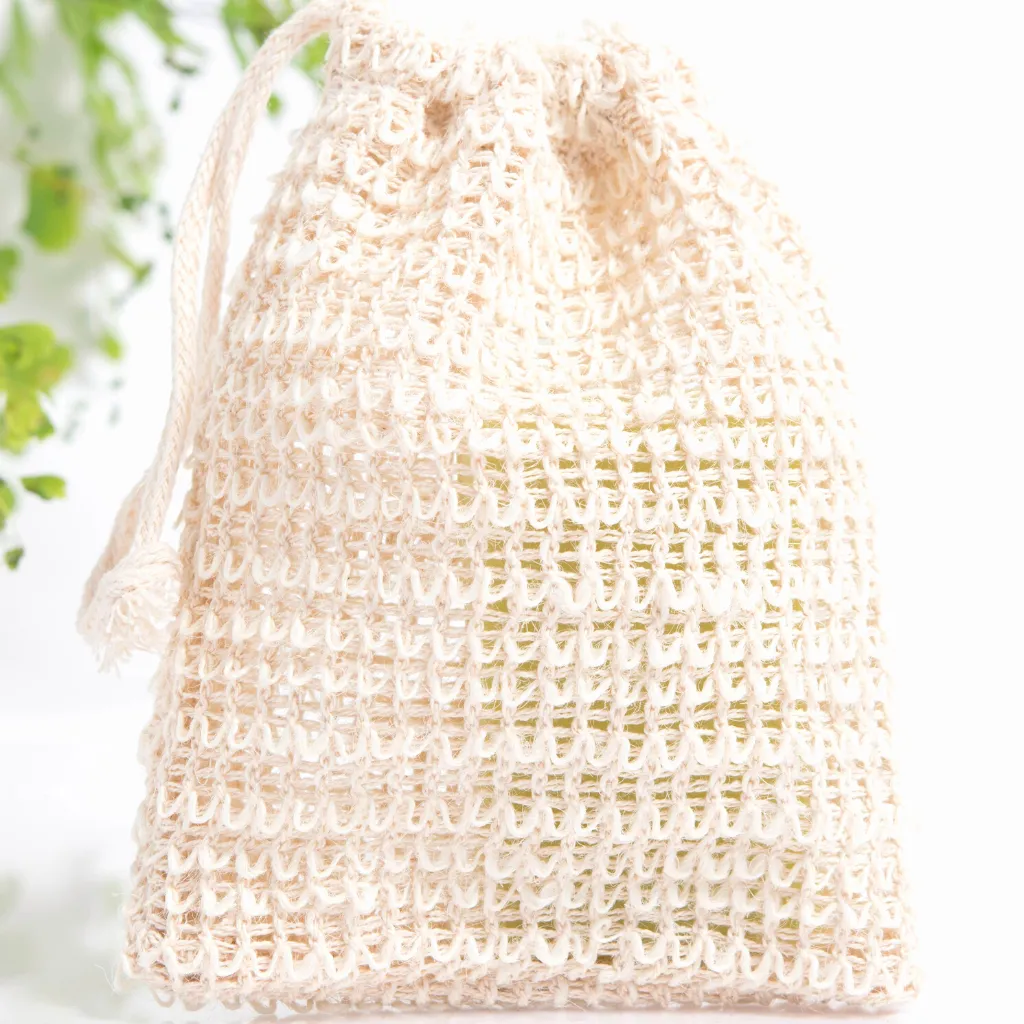 Soap Saver Bag Made of Sisal, and saves soap scraps - Zero Waste, sustainable, natural