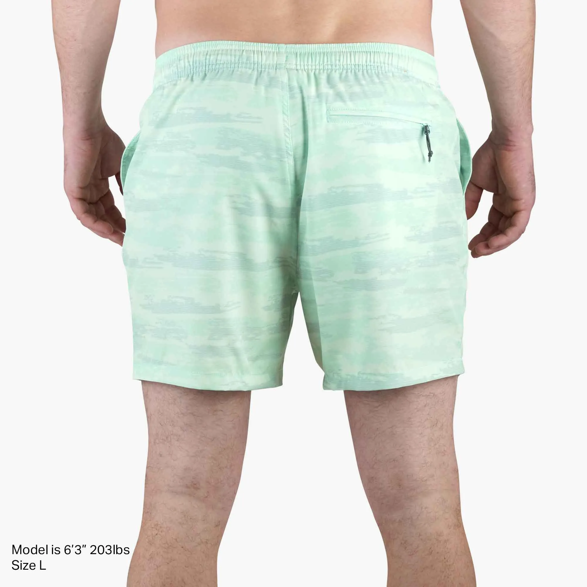 Strike Swim Shorts | Mint Shoreline Camo