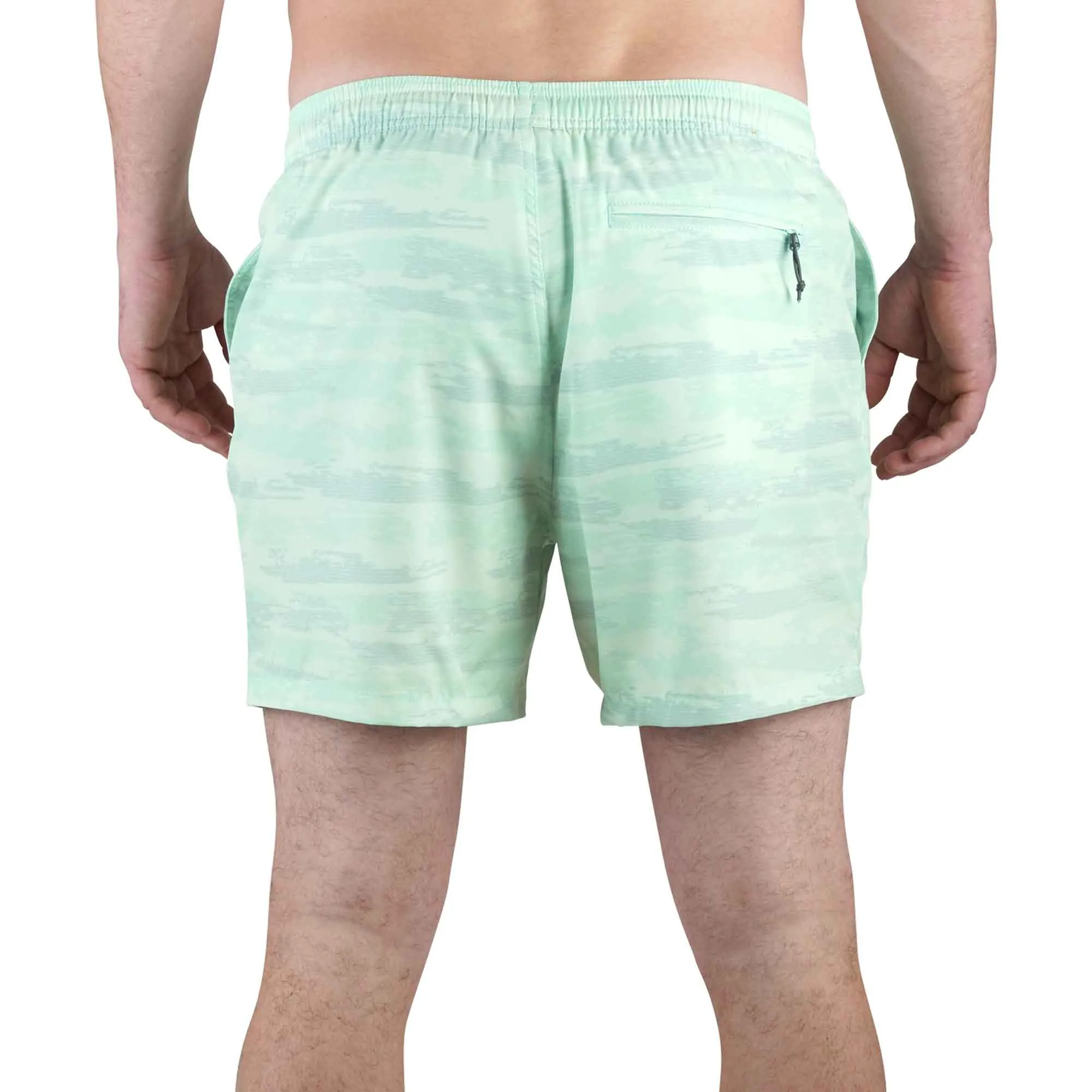 Strike Swim Shorts | Mint Shoreline Camo