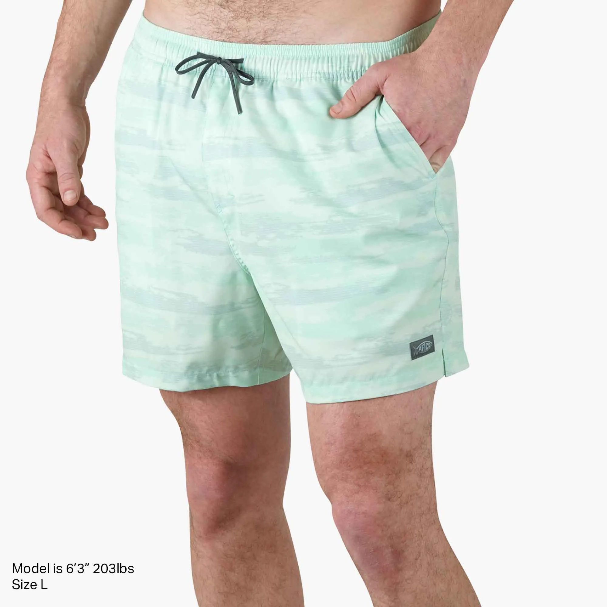 Strike Swim Shorts | Mint Shoreline Camo