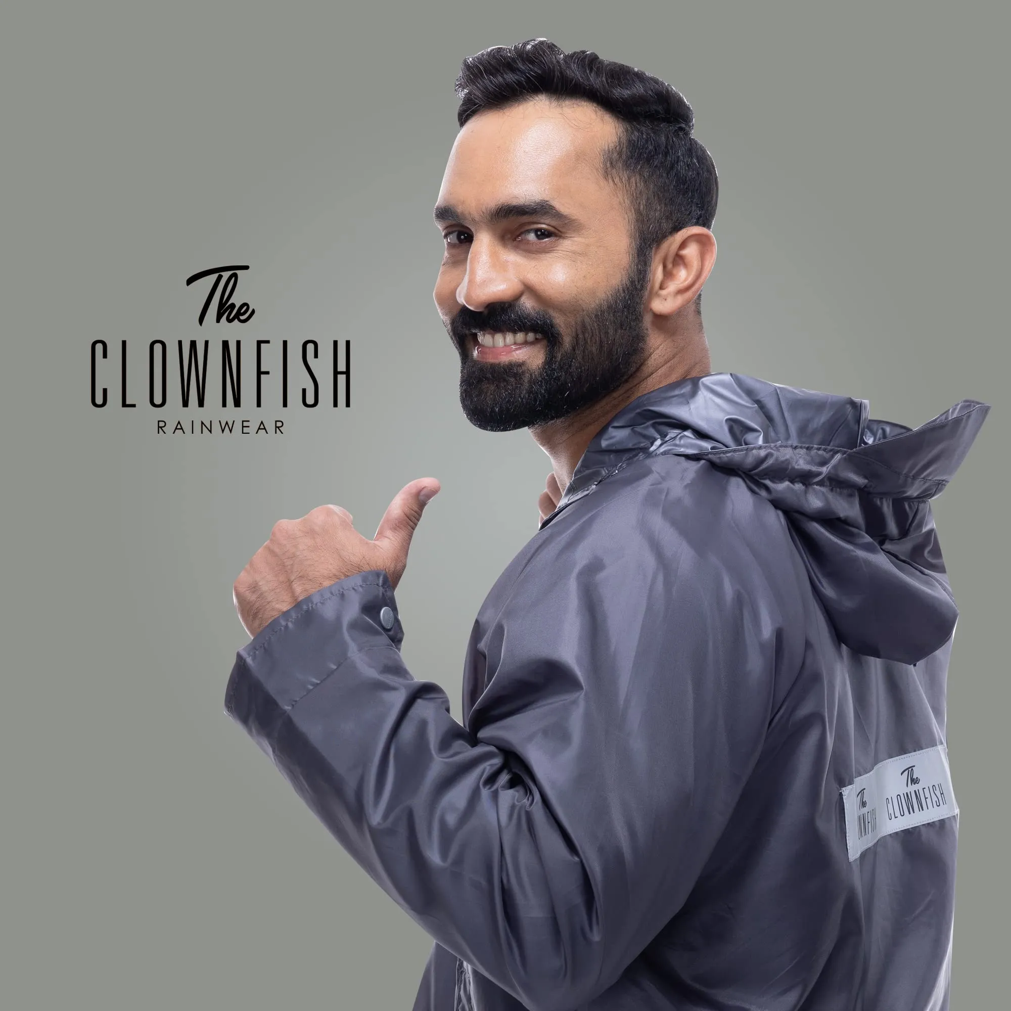 THE CLOWNFISH Rain Coat for Men Waterproof for Bike Reversible Double Layer with Hood Raincoat for Men. Set of Top and Bottom Packed in a Storage Bag Captain Pro Series (Olive Green, X-Large)