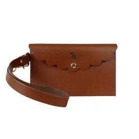 'The Teddy' Scalloped Tan Purse