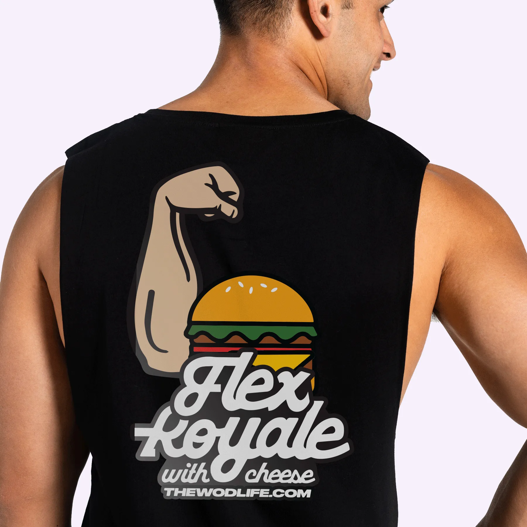 The WOD Life - MEN'S MUSCLE TANK - FLEX ROYALE WITH CHEESE