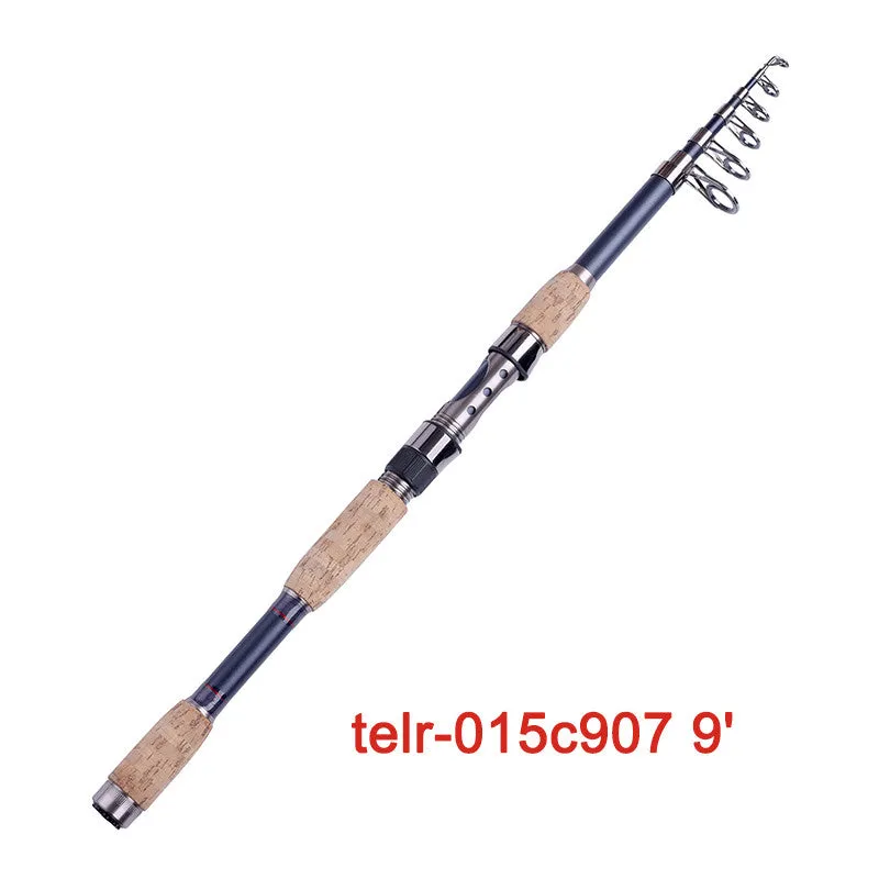 US fairiland THELON 36T Carbon Telescopic Fishing Rod w/ Metal Reel Seat