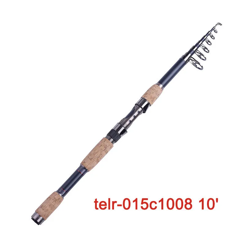 US fairiland THELON 36T Carbon Telescopic Fishing Rod w/ Metal Reel Seat