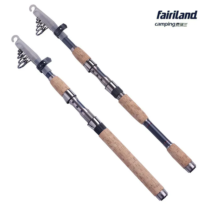 US fairiland THELON 36T Carbon Telescopic Fishing Rod w/ Metal Reel Seat