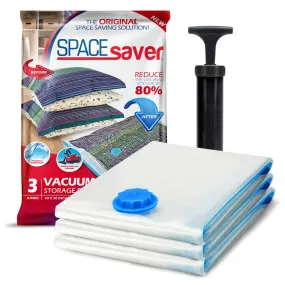 Vacuum Storage Bags (Jumbo 3 Pack) Save 80% On Clothes Storage Space - Vacuum