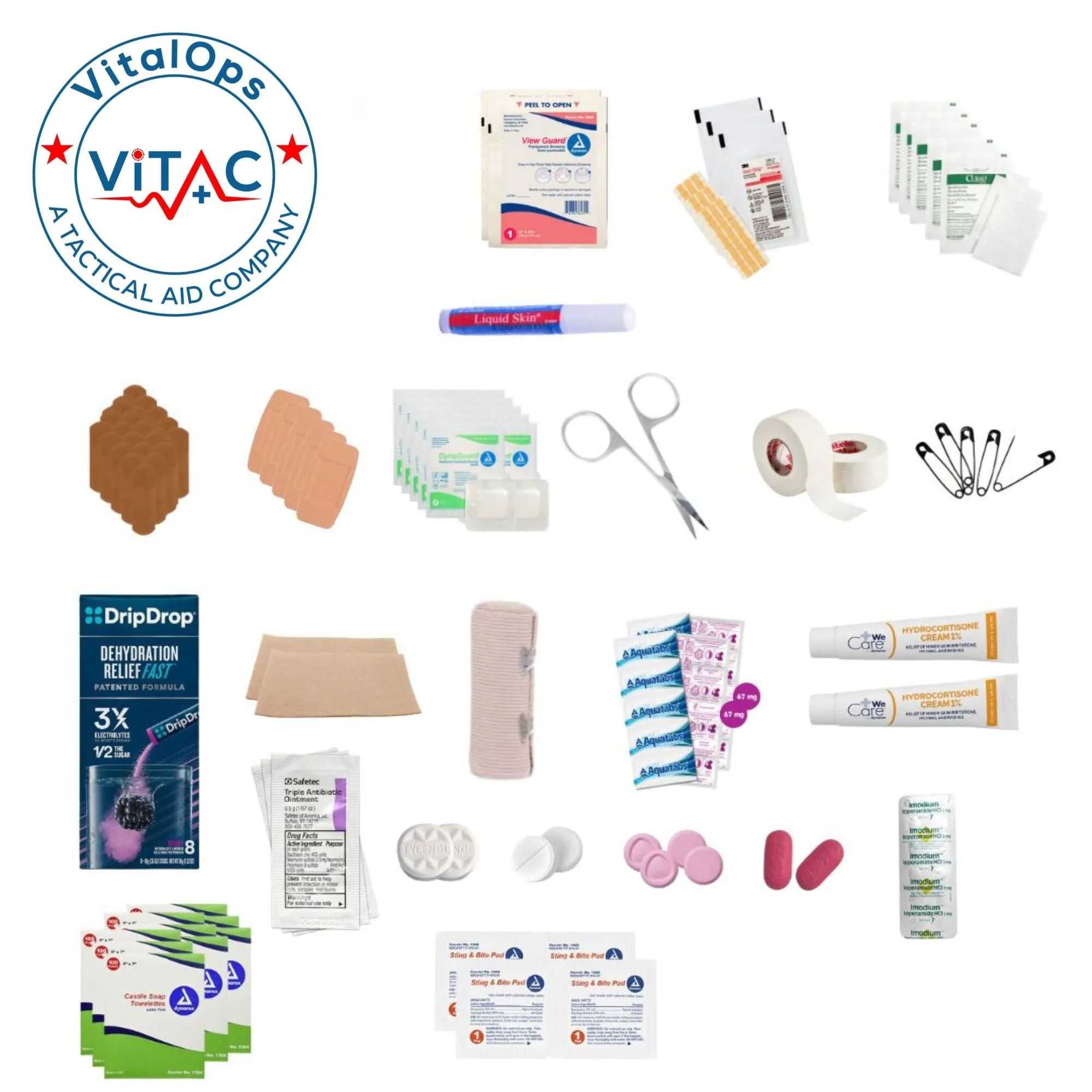 ViTAC First Aid Supply Refill Kit AM – Minimalist