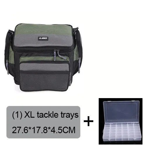 Waterproof Fishing Bag Large Capacity Multifunctional Lure Cap Fishing Tackle Pack Outdoor Shoulder Bags option Tackle Trays