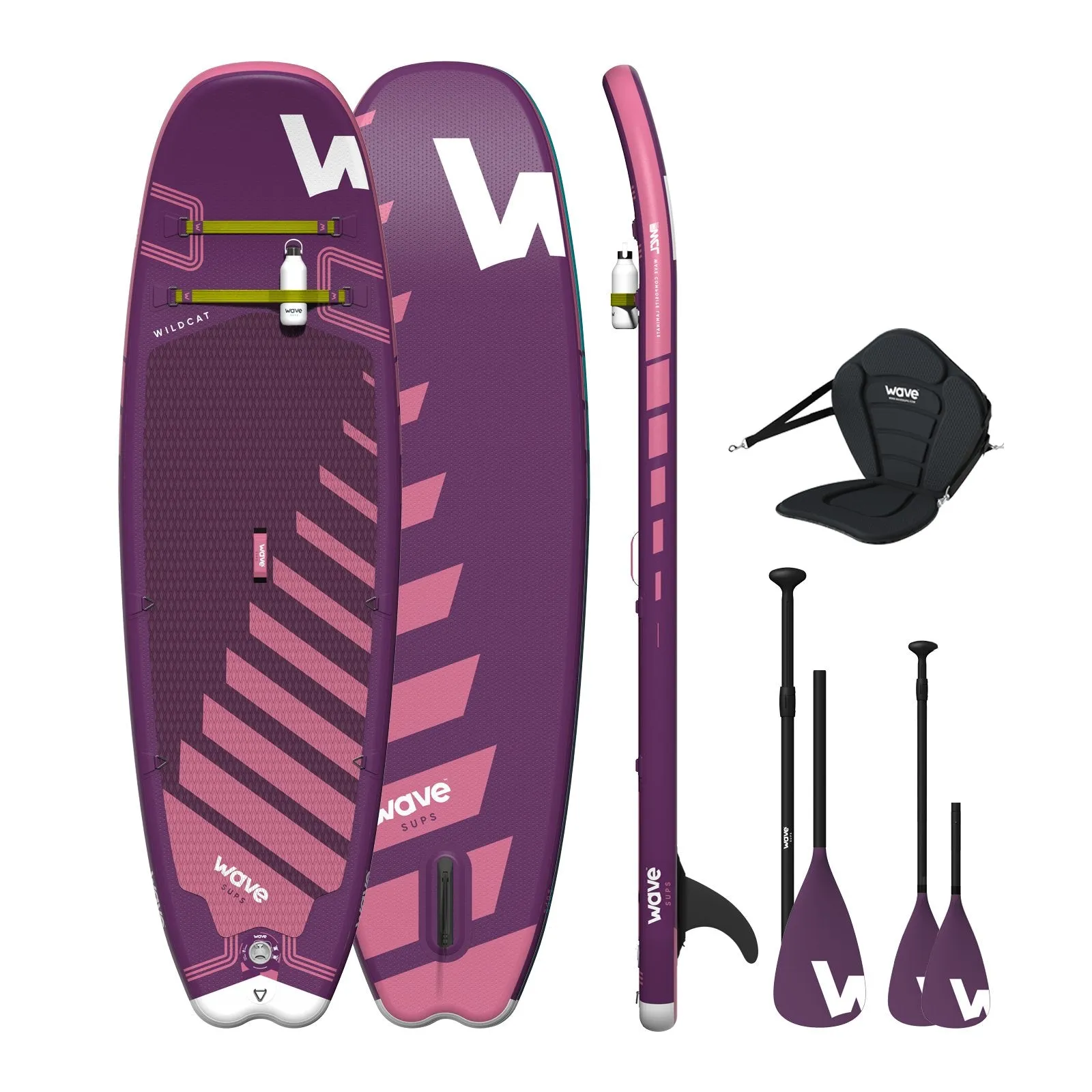 Wildcat SUP & Kayak | Inflatable Stand-Up Paddleboard | Kids SUP Package | 8.6ft | Purple