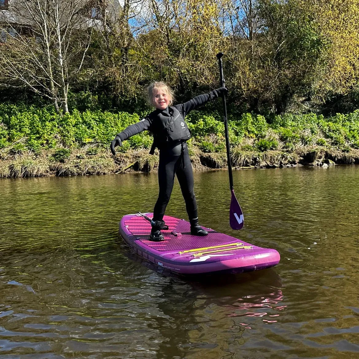 Wildcat SUP & Kayak | Inflatable Stand-Up Paddleboard | Kids SUP Package | 8.6ft | Purple