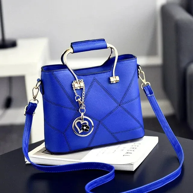 Womens Luxury Geometric Design Messenger Handbag